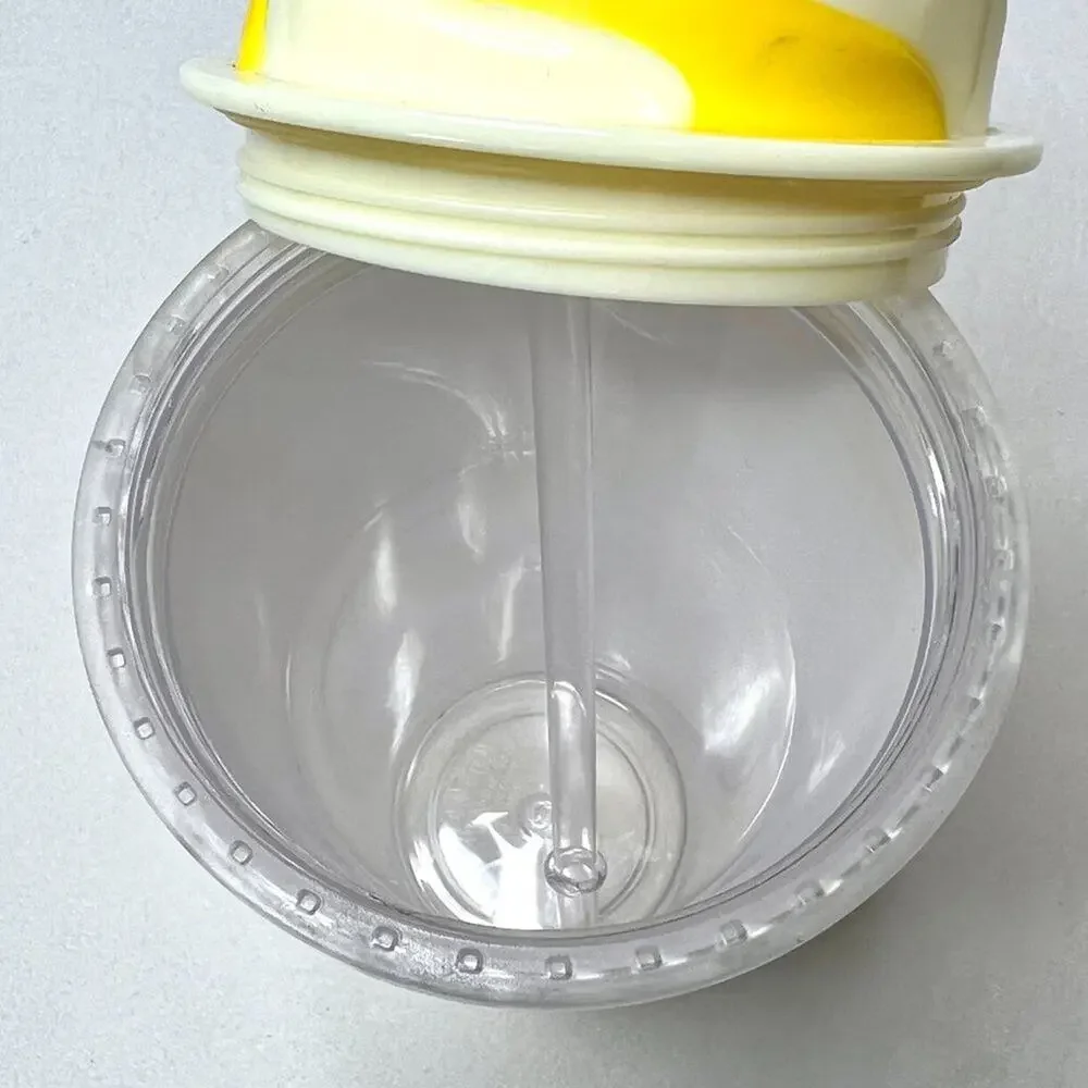 Disney Parks Dole Whip Plastic Drinking Cup With Straw